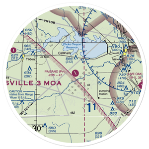 Paisano Ranch Airport (91TX) VFR Sectional Sticker (30 mile)