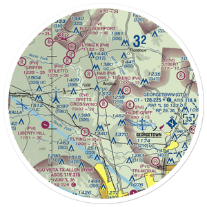 Britts Crosswind Airport (91TE) VFR Sectional Sticker (30 mile)