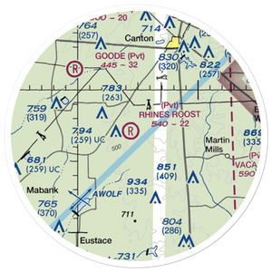 Rhines Roost Airport (91TA) VFR Sectional Sticker (20 mile)