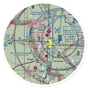 The Flying Cowboy Airport (91OK) VFR Sectional Sticker (30 mile)