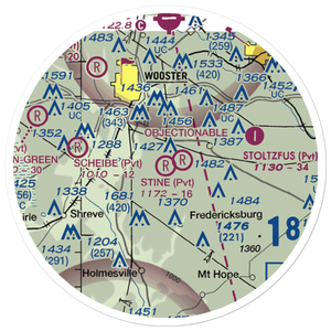 Stine Field (91OH) VFR Sectional Sticker (20 mile)
