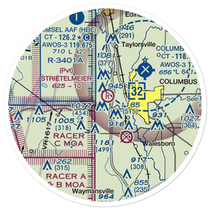 Strietelmeier Flying Field (91IN) VFR Sectional Sticker (20 mile)