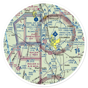 Strietelmeier Flying Field (91IN) VFR Sectional Sticker (30 mile)