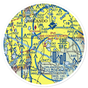 Lake Conway North Seaplane Base (91FL) VFR Sectional Sticker (20 mile)