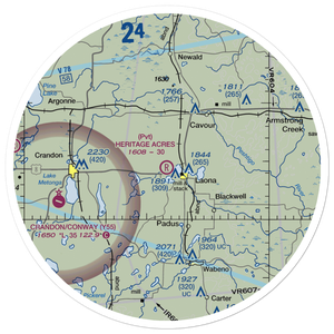 Heritage Acres Airport (90WI) VFR Sectional Sticker (30 mile)