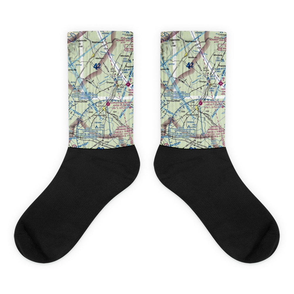 Hen & Bacon Airport (90VA) VFR Sectional Socks 