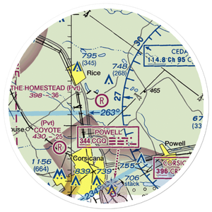 The Homestead Airport (90TE) VFR Sectional Sticker (20 mile)