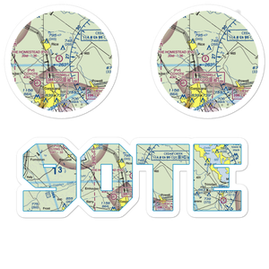 The Homestead Airport (90TE) VFR Sectional Sticker Pack