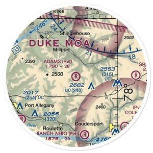 Adams Airport (90PA) VFR Sectional Sticker (20 mile)