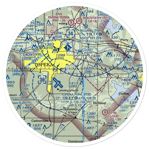 Sunset Strip Airpark (90KS) VFR Sectional Sticker (30 mile)