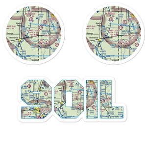 Johnson Airport (90IL) VFR Sectional Sticker Pack