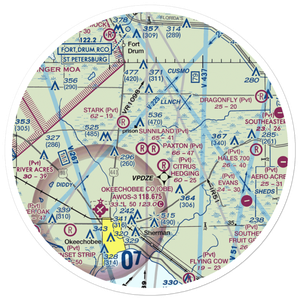 Paxton Airport (90FL) VFR Sectional Sticker (30 mile)