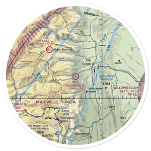 Diamond M Ranch Airport (90CL) VFR Sectional Sticker (30 mile)