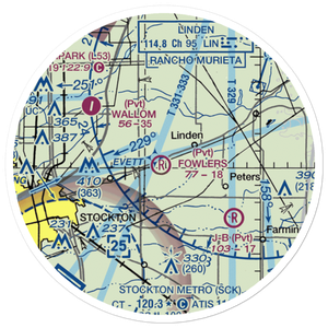 Fowler's Airport (90CA) VFR Sectional Sticker (20 mile)