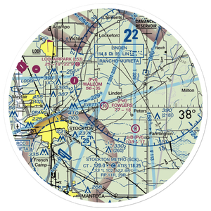 Fowler's Airport (90CA) VFR Sectional Sticker (30 mile)