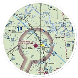 Reedville Airport (90AR) VFR Sectional Sticker (30 mile)