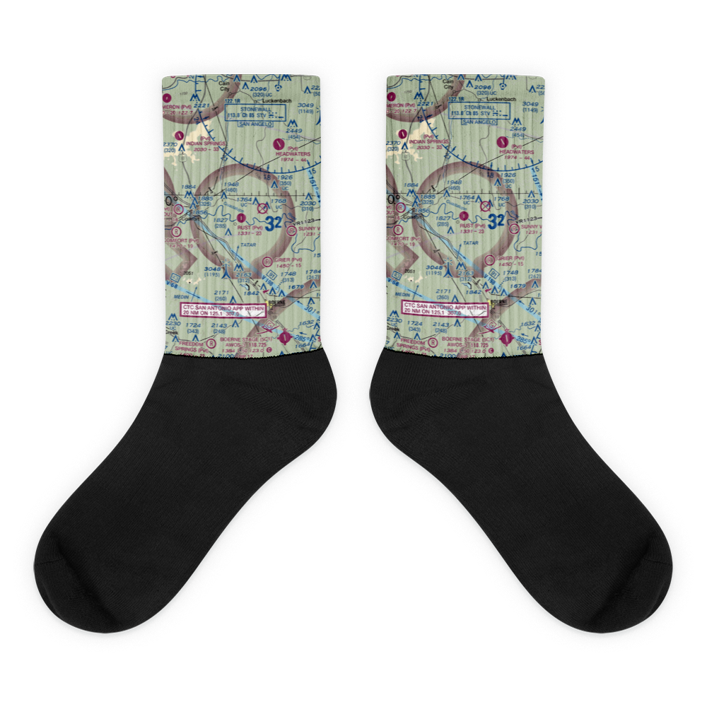 Rust Field (8XS9) VFR Sectional Socks 