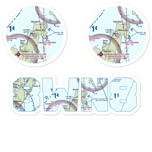 Mave's Lakeview Road Airport (8WN8) VFR Sectional Sticker Pack