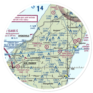 Funk Aerodrome (8WI6) VFR Sectional Sticker (30 mile)