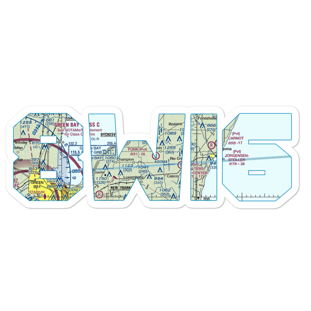 Funk Aerodrome (8WI6) VFR Sectional Sticker 