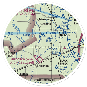 Wolf River Landing Strip (8WI5) VFR Sectional Sticker (20 mile)
