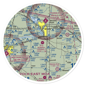 Rwnway Leasing Inc Nr 2 Airport (8WI3) VFR Sectional Sticker (30 mile)