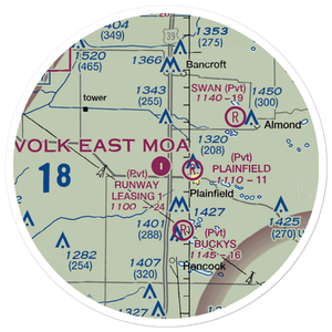 Runway Leasing Inc Nr 1 Airport (8WI2) VFR Sectional Sticker (20 mile)