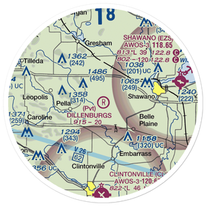 Dillenburg's Airport (8WI1) VFR Sectional Sticker (20 mile)