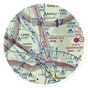 Wood Airport (8WI0) VFR Sectional Sticker (20 mile)