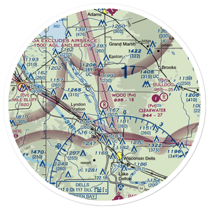 Wood Airport (8WI0) VFR Sectional Sticker (30 mile)