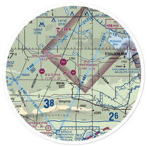 Christensen Field (8WA6) VFR Sectional Sticker (30 mile)