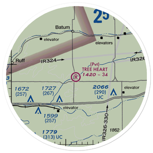 Tree Heart Ranch Airport (8WA5) VFR Sectional Sticker (20 mile)