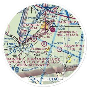 Flying B Airport (8WA0) VFR Sectional Sticker (20 mile)