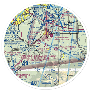 Flying B Airport (8WA0) VFR Sectional Sticker (30 mile)