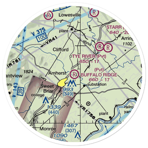 Buffalo Ridge Airport (8VG4) VFR Sectional Sticker (20 mile)