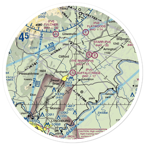 Buffalo Ridge Airport (8VG4) VFR Sectional Sticker (30 mile)