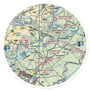 Flatwoods Airport (8VA6) VFR Sectional Sticker (30 mile)