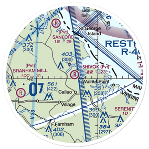 Shivok Airport (8VA2) VFR Sectional Sticker (20 mile)