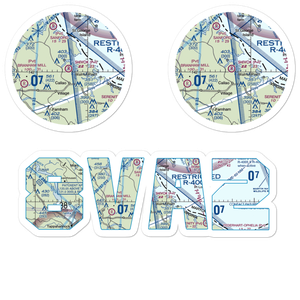 Shivok Airport (8VA2) VFR Sectional Sticker Pack