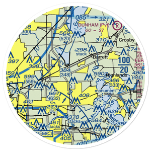 Skyhaven Airport (8TX7) VFR Sectional Sticker (20 mile)
