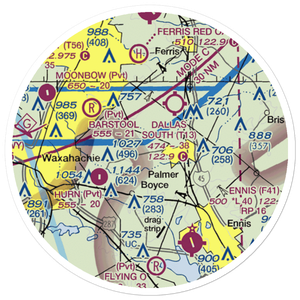 Harper Airport (8TX6) VFR Sectional Sticker (20 mile)