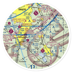 Harper Airport (8TX6) VFR Sectional Sticker (30 mile)