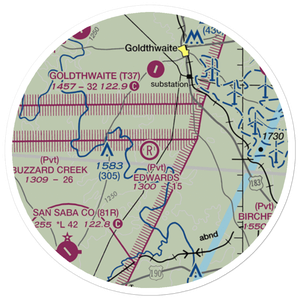 Edwards Airport (8TX3) VFR Sectional Sticker (20 mile)