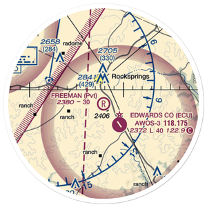Freeman Ranch Airport (8TX2) VFR Sectional Sticker (20 mile)