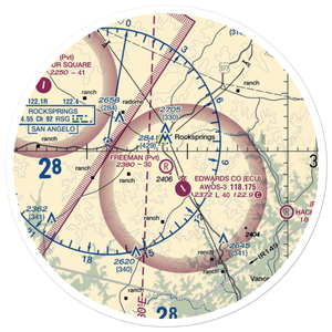 Freeman Ranch Airport (8TX2) VFR Sectional Sticker (30 mile)