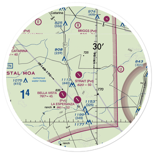 Strait Ranch Airport (8TS9) VFR Sectional Sticker (30 mile)