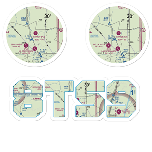 Strait Ranch Airport (8TS9) VFR Sectional Sticker Pack