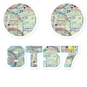 Wyatt 3-Rivers Airport (8TS7) VFR Sectional Sticker Pack