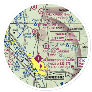 Rachel's Landing Airport (8TN6) VFR Sectional Sticker (20 mile)