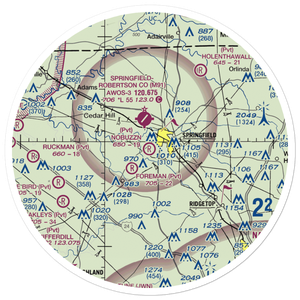 Nobuzzn Airport (8TN5) VFR Sectional Sticker (30 mile)